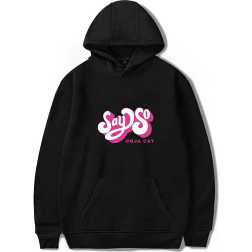 Doja cat Print Autumn and Winter Holiday Punk Street Men/Women Punk HIP HOP Street Novelty Style Cotton Fleece Hooded Fleece