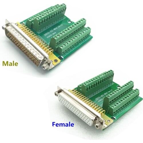 1PCS DB50 50PIN 3 ROW Male Female connector to terminal adapter D-SUB converter 50 pin plug terminal board Signal Module