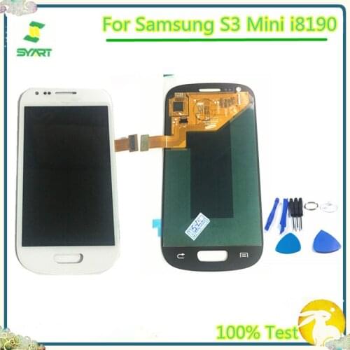 100% Tested AMOLED No Dead Pixel Display Touch Screen Digitizer Assembly For Samsung Galaxy S3 mini i8190 Replacement Part