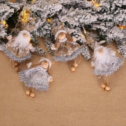 13cm New Christmas Angel Doll Cute Old Man Angel Pendant Christmas Tree Decorations 2020 Xmas Gifts