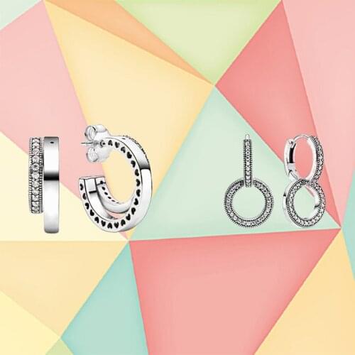 2020 Fashion High Quality Romantic New Bright Interlocking Earring Series Earrings Feminine Charm Party Jewelry Accessories Gift