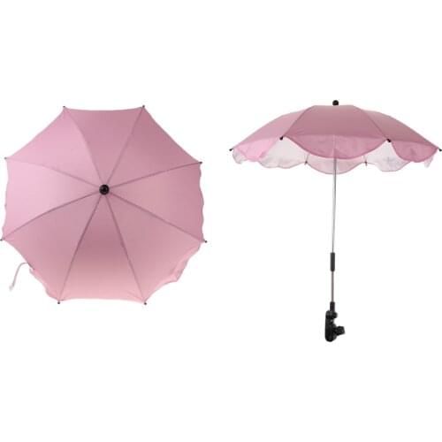 2x Portable Beach Umbrella Windproof Anti UV Sun Shelter Canopy 360° Rotating Clamp for Summer Beach and Sports Events