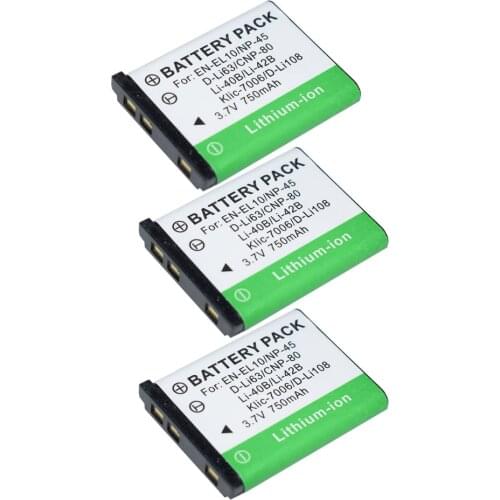3x Battery for NP-45A FUJI FINEPIX XP50 XP55 XP60 fujifinepix xp 10 T550