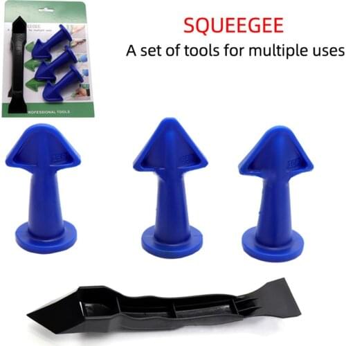 4PCS/Set Caulk Nozzle Applicator, Caulking Epoxy Piston Nozzle Accessories, Plastic Sealant Finishing Tool Grout Scrapers