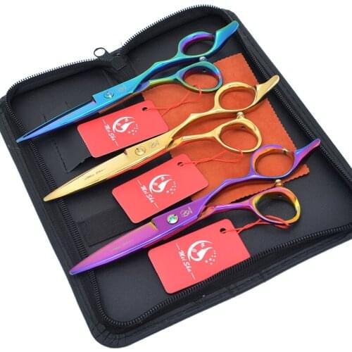 6.0" Willow leaves Hair Cutting Scissors Professional Salon Hairdressing Shears Japanese Steel Barbers Cut Hair Scissor A0153A