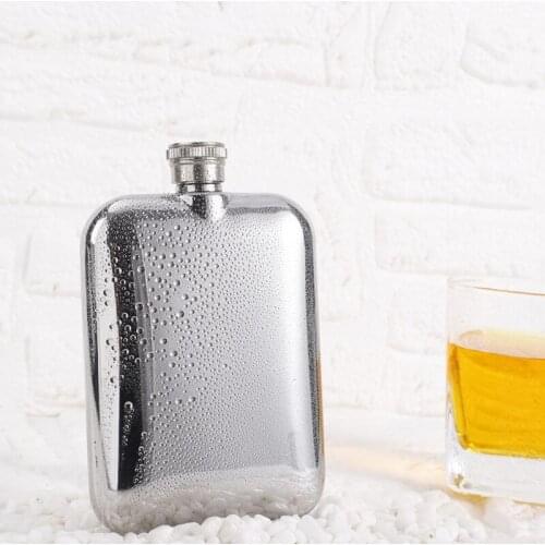 6 Ounces Vodka Stainless Steel Bottle Wine Whisky Vintage Wine Bottle Portable Pocket Alcohol Bottles 180ml Beer Gift Rum Flagon