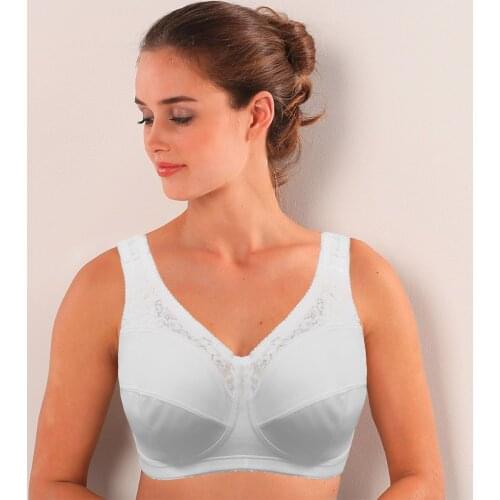 Big Size Bra Seamless Bra Wire Free Bralette White Comfortable Everyday Floral Thin Full Coverage Plus Size Bras B C D E F G H I