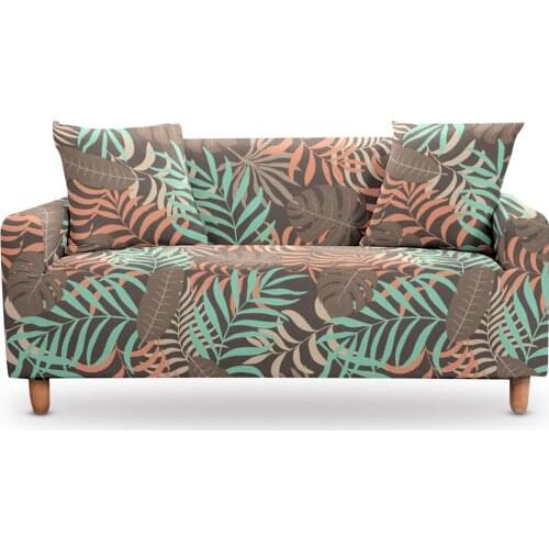 Tropical Leaves Sofa Cover for Living Room Slipcovers Elastic Armchair Dining Chair 2/3 Seaters Couch Cover Stretch Funda Sofa