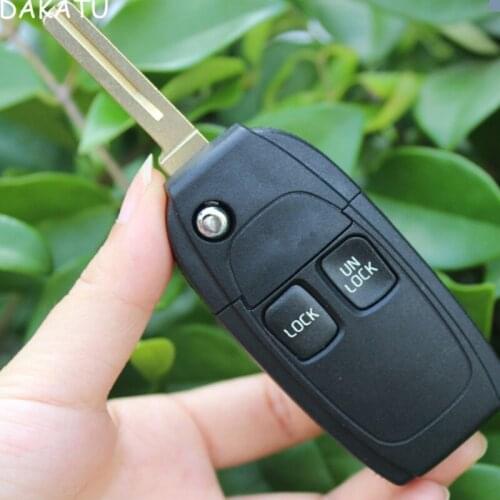 DAKATU 2 Button Modified Folding Flip Remote Key Shell For Volvo S40 S60 S80 V40 V70 C70 XC60 XC90 Fob Key Case