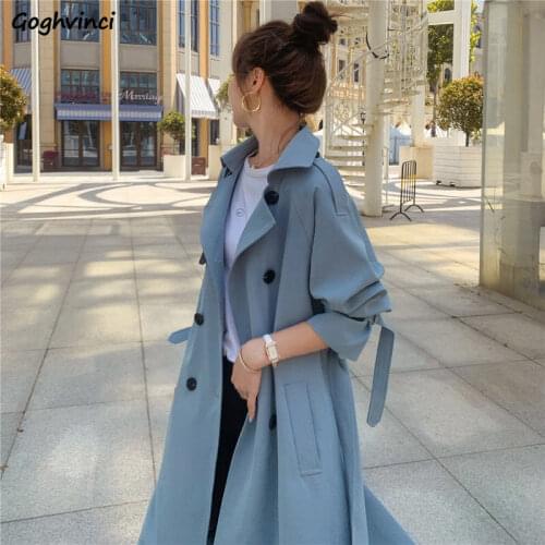 Goghvinci Women's Double Breasted Trench Coats