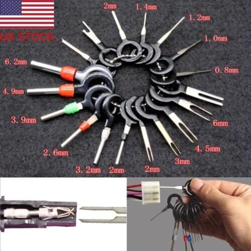 18PCS Car Wire Terminal Removal Tool Wiring Connector Pin Extractor Puller Tools