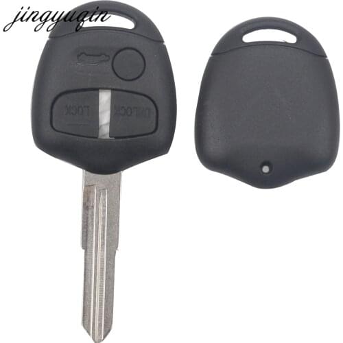 Jingyuqin For Mitsubishi Lancer Outlander 3 Button Remote Car Key Shell Fob Case Cover Blank Uncut Right Blade