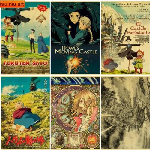 5D DIY Hayao Miyazaki Cartoon Movie Howls Moving Diamond Painting Diamond Inlaid Diamond Mosaic Cross Stitch Kits Room Decor