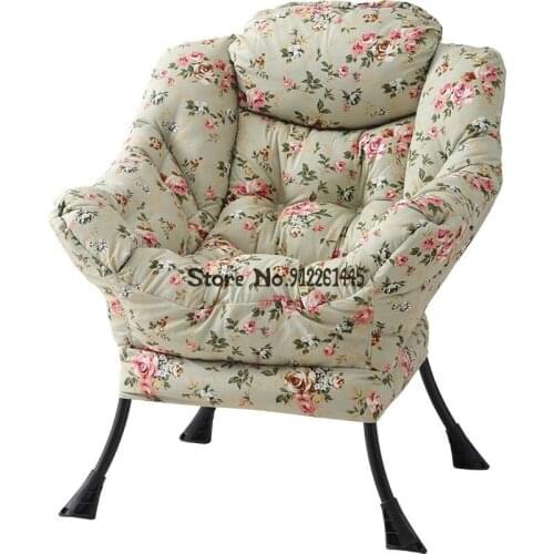 Lazy Sofa Computer Chair Living Room Fabric Leisure Small Sofa Chair Dormitory Single Sofa Balcony Lazy Chair