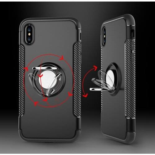Ring Magnetic Car Holder Shockproof TPU case For iphoneXS max 11 iphone7 7plus 6 6s plus 8 8plus 5se Luxury Cell Phone Back case