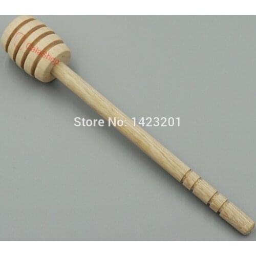 20 pcs /Lot 15cm honey stir bar Log color Wooden Honey stick Completely real wood mixing rod