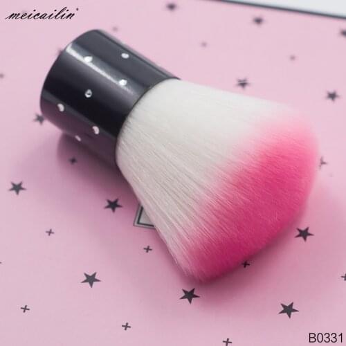 Meicailin Fashion 1pc Pink Nail Brush Soft Cleaner Nail Arts Dust Cleaning Brush for Acrylic Manicure Makeup Brush Nails Tools
