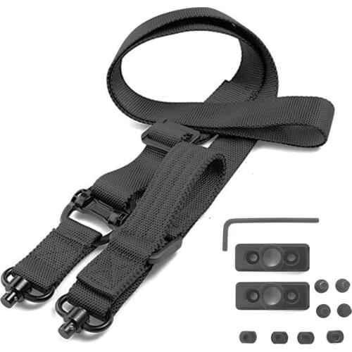 MS4 Tactical Rope Mission Adjustable Two 2 Points Tactical Rifle Gun Sling Quick Detach Hunting Slings M-LOK QD Swivel Mount