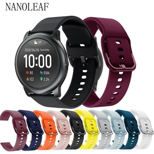 Soft Silicone Watch Band for Xiaomi Haylou Solar LS05 Smart Wristwatch Bracelet Mens Womens Multi Colors Sport Strap