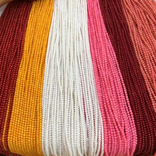 Natural Coral Bead Section Round Loose Bead Multi Style Size 3mm for Making Women Bracelet Necklace Jewelery Exquisite Gift