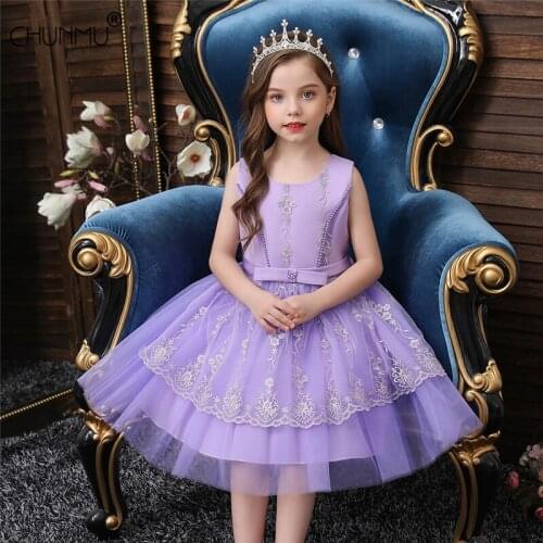 First Communion Flower Princess Girl Dress Baby Wedding Dress Evening Lace Tutu Elegant Party Dress Costume Kids Dress for Girls