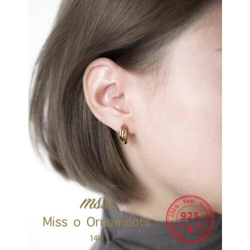 Japan And South Korea Popular Style 925 Sterling Silver Earrings Simple Irregular Line Shape Hot Selling Female Accessories