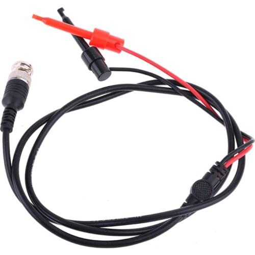 1.1M 3.61ft BNC Oscilloscope Test Probe Dual Hook Clip Male Plug Cable Lead Wire Connector