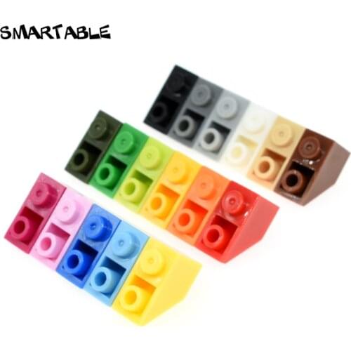 Smartable Brick Slope Inverted 45 2x1 Building Blocks MOC Part Toy For Kid Creative Compatible All Brands Technic 3665 80pcs/lot