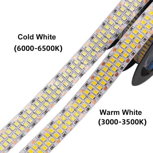100m 2835 LED Strip Light Warm White / Cold White 240LEDs/m 480LEDs/m Flexible Tape Ribbon Led Light Strip Lighting DC 12V / 24V