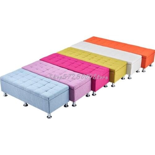 Shoe Changing Stool Household Doorstep Shoe Cabinet Clothing Store Bed End Storage Sofa Stool Rectangular Strip Storage Stool Ca