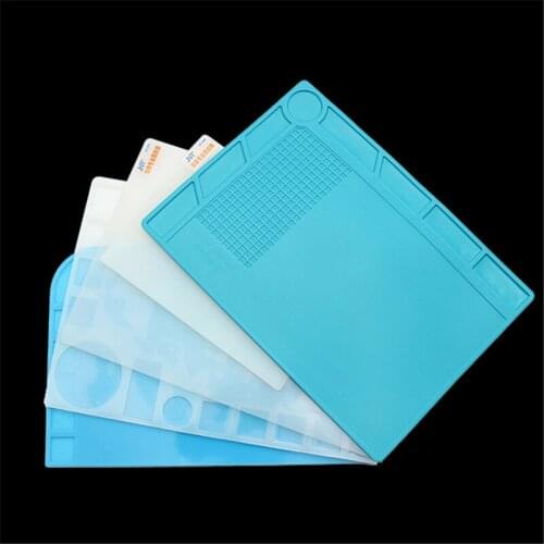 1Pc Heat Resistant Silicone Pad Desk Mat Heat Insulation Maintenance Platform BGA Soldering Repair Station 5 Styles