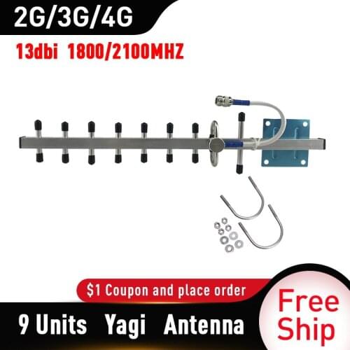 TFXSIGBOS 1800/2100MHz 4G LTE GSM 3G 4G LTE Antenna 13dBi Outdoor Antenna 2G 3G 4G External Yagi Antenna For Signal Booster