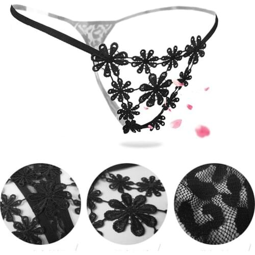Brand Sexy Underwear Women Thong Lady Embroidery Hollow G String Women panties Low Waist Thongs Female Underwear Briefs summer