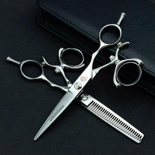 5.5/6" Japanese Hair Scissors Salon Hairdressing Scissors Barber Razor Rotating Thumb Shears Swivel Thumb Scissor Rotary Haircut