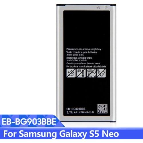 Samsung Original EB-BG903BBE Battery For Samsung Galaxy S5 Neo With NFC Genuine Replacement Phone Battery 4 Pins 2800mAh