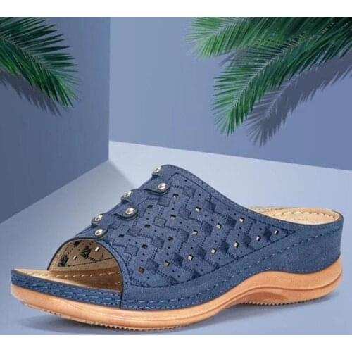 Women Sandals 5 Colors Summer Shoes Woman Wedge Heels Sandals Plus Size Flip Flops Drop Shipping Wedges Shoes Sandalias Mujer