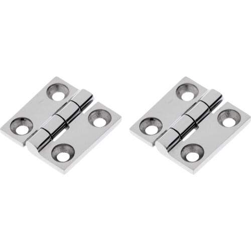 1 Pair Mirror Polished 316 Stainless Steel Boat Flush Door Cabin Hatch Compartment Hinge Strap 1-1/2' Marine Accessories