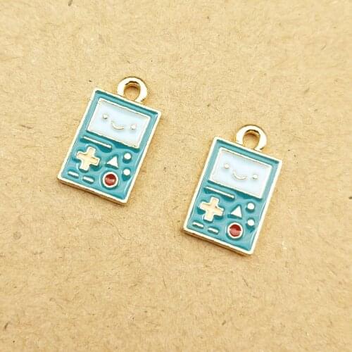 10pcs 14x8mm Korean jewelry making accessories enamel console charms alloy metal Pendant Earrings hanging handmade DIY material