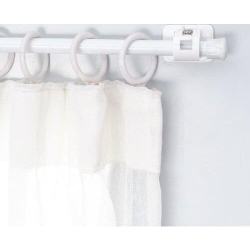 2Pcs Self Adhesive Curtain Hanging Rod Brackets Organized Pole Holders Bathroom Room Towel Bar Hook Support Rail Clamps Fixed C