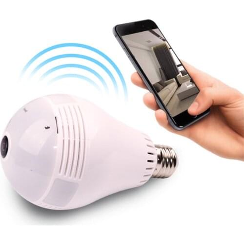 360 Degree Panoramic wifi Camera Light Bulb Home Security IP CAM Lamp 360 Degree Fisheye Wireless Home Security Webcam