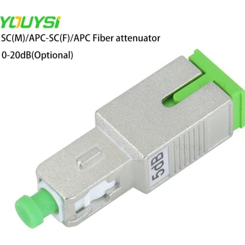 5PCS/bag SC(Male)/APC-SC(Female)/APC Singlemode Fiber Optical Attenuator SC/APC-SC/APC 1dB 2dB 3dB 5dB 7dB 10dB 15dB 20dB