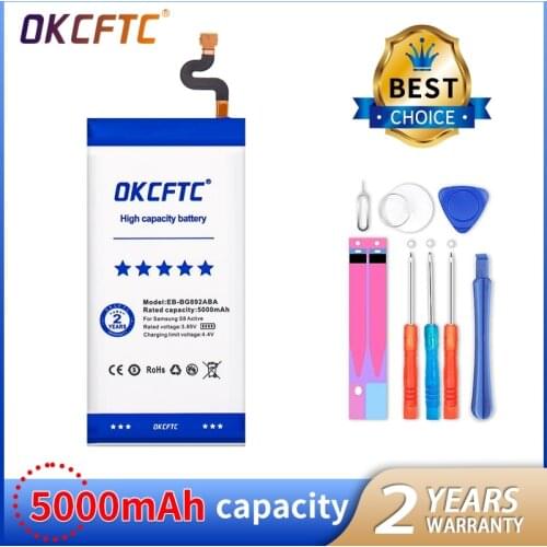 OKCFTC 5000mAh EB-BG892ABA Battery for Samsung Galaxy S8 Active SM-G8920 G892F G892A G892L G892 G892V SM-G892L Smart Phone