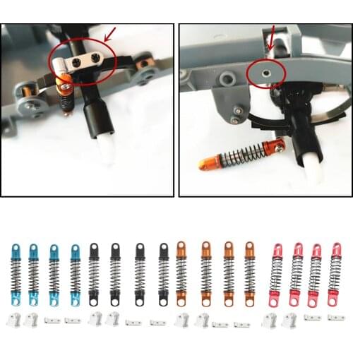 2Pairs Alloy Shock Absorber Replacement Parts with Fixing Kit for 1/10 WPL D12 RC RC Cars Upgrades Replacement