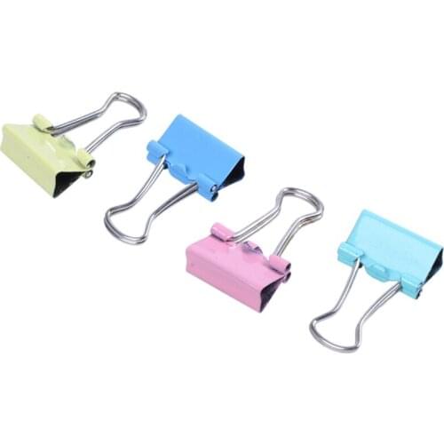 AU42 -60 Pcs Metal Assorted Color File Paper Binder Clips