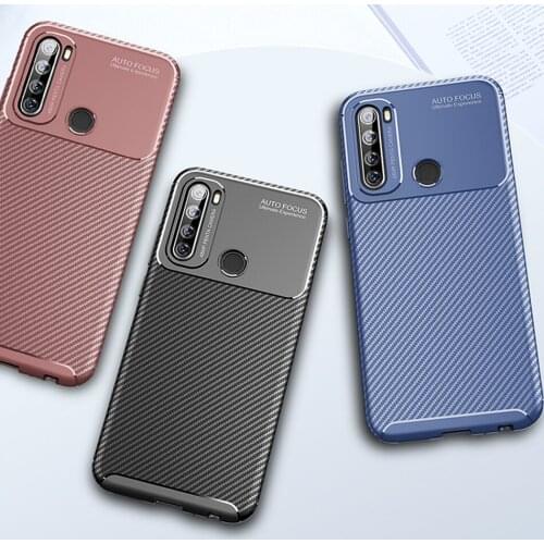 Redmi Note 8T Bumper For Xiaomi Redmi Note 8T Case Luxury Carbon Fiber Soft TPU Silicone Case for Xiaomi Redmi Note 8T Back Case