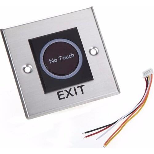 Stainless steel Infrared No Touch Contactless Door Release Exit Button Sensor Switch with LED Indication