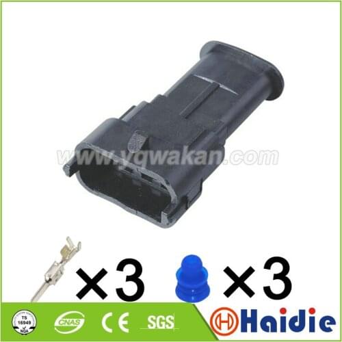 Free shipping 5sets auto 3pins male auto waterproof connector, replacement Mating Part for 1 928 403 966 1928403966