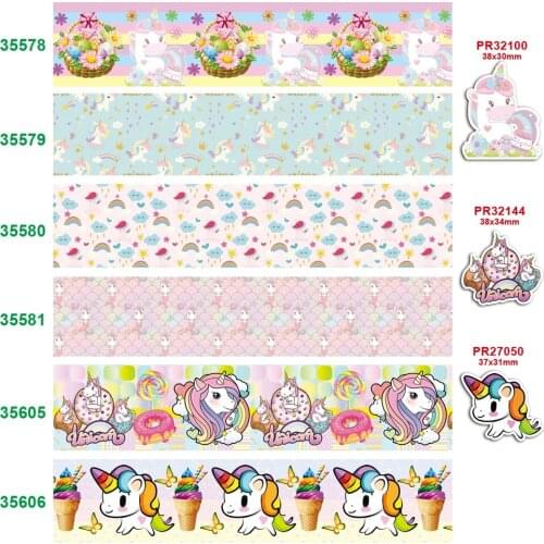 Free shipping 50 yard per size cartoon ribbon printed grosgrain ribbon 35578
