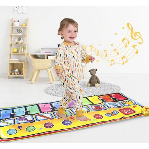 Baby Musical Piano Mat Music Box Keyboard Instrument Toys Floor Mat Crawling Carpet Interactive Toys for kids Children Girls