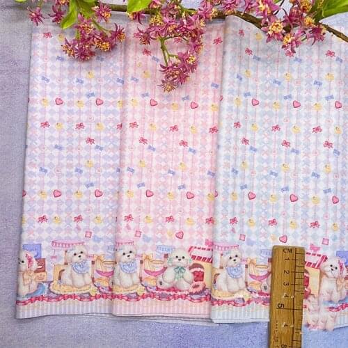 25x145cm Cute Animal Printed Patchwork Fabric DIY Handmade Craft Sewing Baby Dress Pet Apparel Accessories